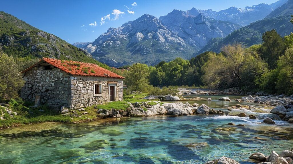 Vista panorámica de las montañas en Albania, un destino imprescindible para los amantes de la naturaleza