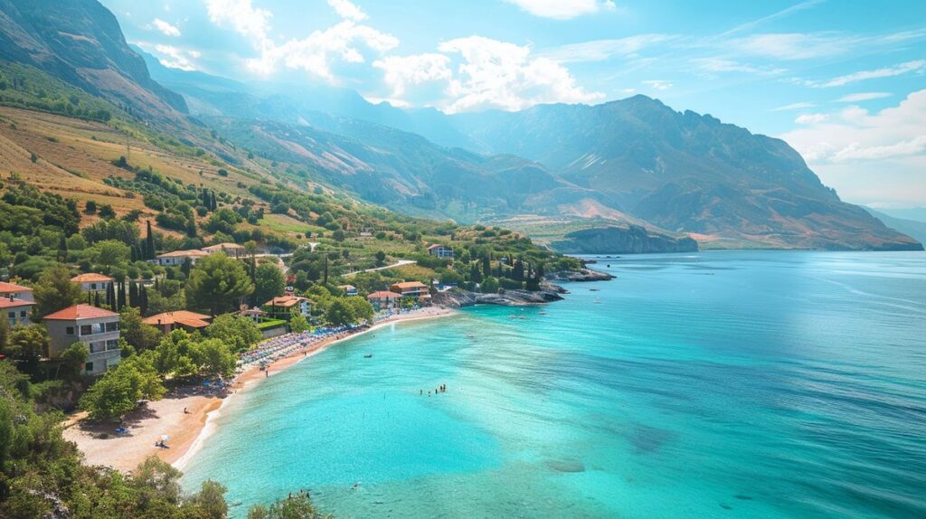 Vista panorámica de la costa de Albania, perfecta para quienes buscan viajar a Albania opiniones y explorar destinos únicos