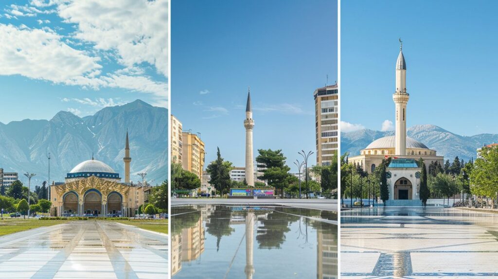 Vista panorámica de Tirana mostrando lugares turísticos populares, perfecta para explorar qué ver en Tirana en 2 días