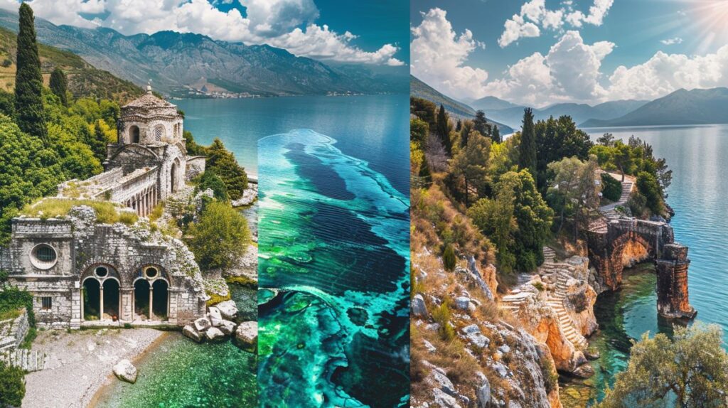 Imagen de un paisaje natural con montañas al fondo y un lago sereno en primer plano