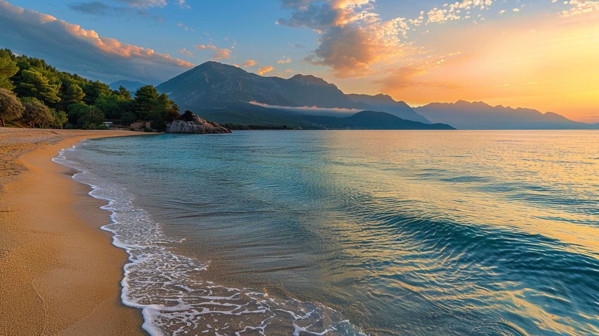 Playa de arena blanca en Albania, ideal para disfrutar del sol y el mar en las hermosas Albania playas